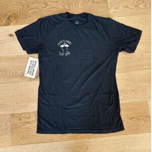 Duvin Design - Men's Filthy Flamingo Surf Gang Tee in Black & White